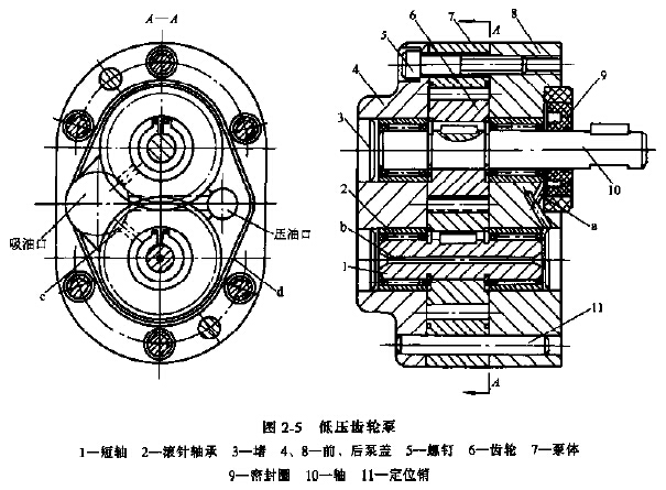 低压齿轮泵的结构图